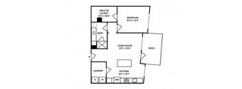 Sentral Old Town - A8 1BR 1BA Floor Plan