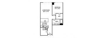Sentral Union Station A8 1BR 1BA Floor Plan