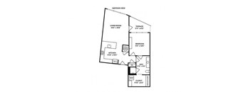 Sentral West Midtown at Star Metals - A8 1BR 1BA Floor Plan