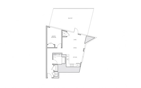 miro A8 one bed floorplan