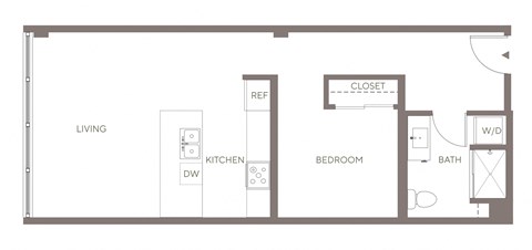 A8 Urban One Bedroom Floorplan