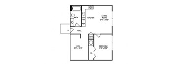 Sentral Wynwood - A9 1BR 1BA Floor Plan