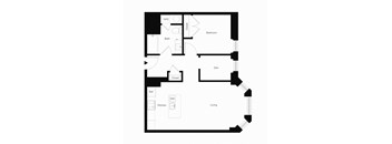 A+ Den1 One Bedroom Floorplan_The Residences at The Bellevue
