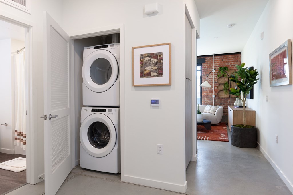 Full-sized washer and dryer at Star Harbor Apartments & Townhomes in Alameda, CA.