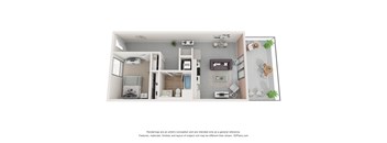 A3 One bedroom floorplan at Star Harbor in Alameda, CA.