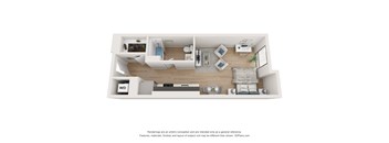 S01 studio floorplan at Star Harbor in Alameda, CA.