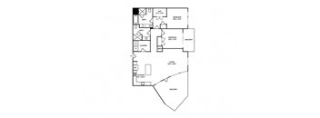 Sentral Old Town - B10 2BR 2BA Floor Plan