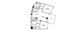 Sentral Old Town - B2 2BR 2BA Floor Plan