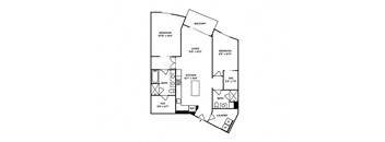 Sentral Old Town - B9 2BR 2BA Floor Plan