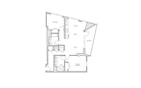 miro B1 two bed floorplan