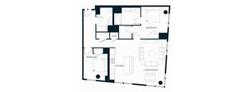 Sol Modern Downtown Phoenix B11 Two Bedroom Floorplan