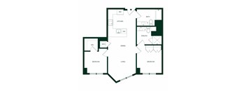 Quincy San Francisco B14 Two Bedroom Floor Plan