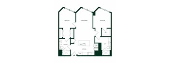 Quincy San Francisco B15 Two Bedroom Floor Plan