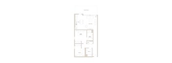 A floor plan of a house with labeled rooms.