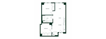 Quincy San Francisco B2 Two Bedroom Floor Plan
