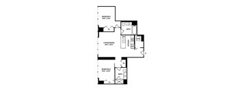 Sentral Michigan Avenue - B2 2BR 2BA Floor Plan