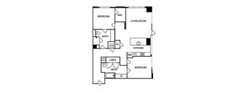 Sentral Union Station B2 2BR 2BA Floor Plan