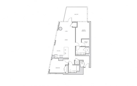 miro B2 two bed floorplan