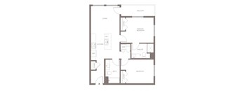 B2 Two Bedroom Floorplan