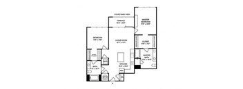 Sentral West Midtown at Star Metals - B3 2BR 2BA Floor Plan