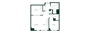 Quincy San Francisco B3 Two Bedroom Floor Plan