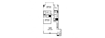 Sentral First Hill B3 - 2BR 2BA Floor Plan