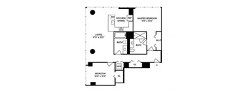 Sentral Michigan Avenue - B3 2BR 2BA Floor Plan