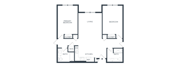 B3 2 Bedroom Floorplan