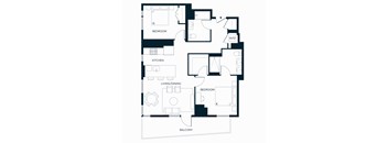 Sol Modern Downtown Phoenix B4 Two Bedroom Floorplan