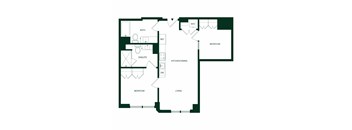 Quincy San Francisco B4 Two Bedroom Floor Plan