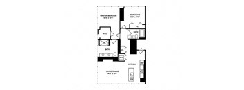 Sentral Michigan Avenue - B5 2BR 2BA Floor Plan