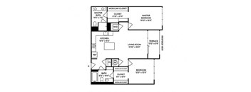 Sentral West Midtown at Star Metals - B5 2BR 2BA Floor Plan