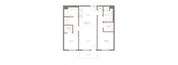 B5 Two Bedroom Floorplan