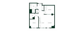 Quincy San Francisco B6 Two Bedroom Floor Plan
