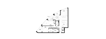 Sentral West Midtown at Star Metals - B6 2BR 2BA Floor Plan