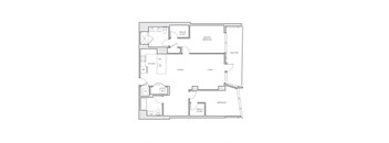 miro B6 two bed floorplan