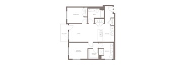 B6 Two Bedroom Floorplan
