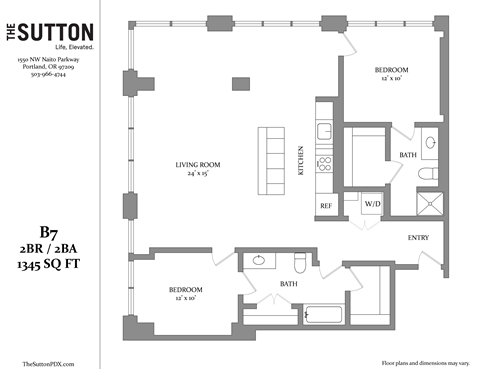 the floor plan of the suite