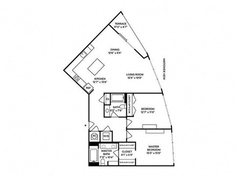 Sentral West Midtown at Star Metals - B7 2BR 2BA Floor Plan