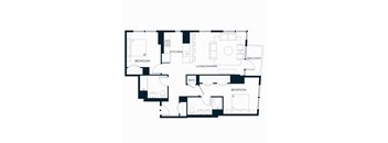 Sol Modern Downtown Phoenix B7 Two Bedroom Floorplan