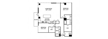 Sentral Union Station B8 2BR 2BA Floor Plan