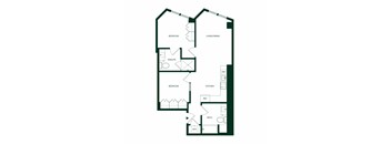 Quincy San Francisco B8 Two Bedroom Floor Plan