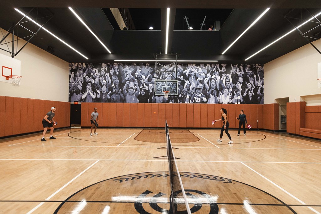 Regulation basketball and pickleball courts at The Sporting Club