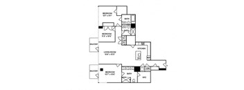 Sentral DTLA 755 C2 Penthouse 3BR 3BA Floor Plan