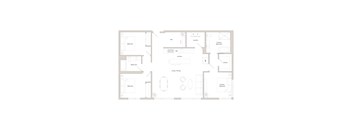 A floor plan of a house with a garage and a living room.