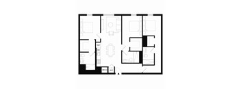 C1 Three bedroom floor plan at Forme in Houston, TX.