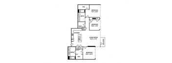 C3 3BR 2BA Penthouse Floor Plan
