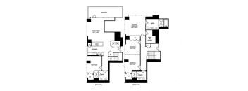Sentral Michigan Avenue - D2 4BR 3BA Floor Plan