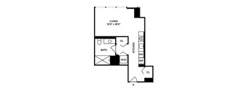 Sentral Michigan Avenue - S2 Studio Deluxe Loft Floor Plan