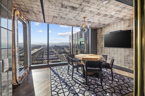 Billiards room poker table